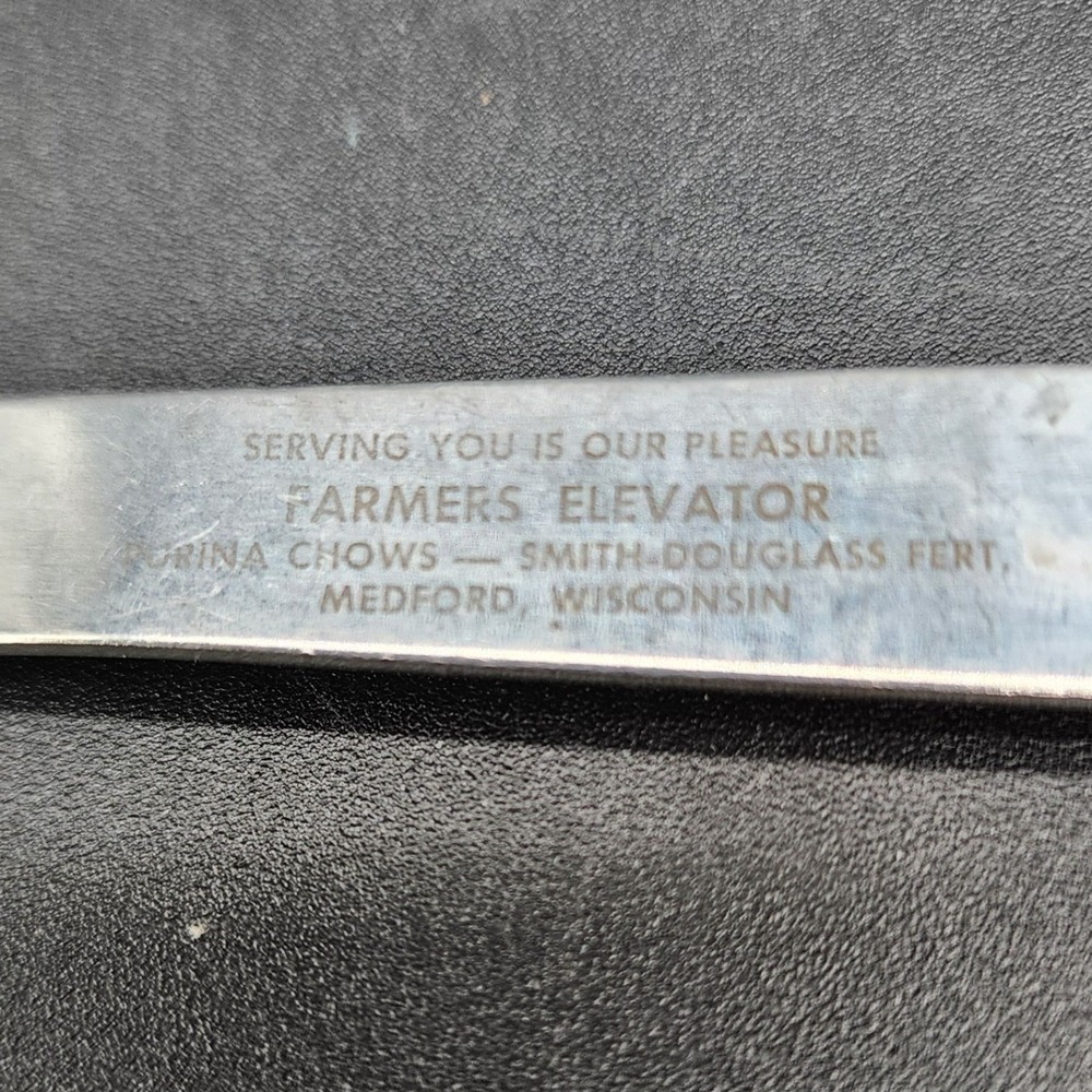 Vernco  Brown Wood Handle Stainless Steel Ladle Farmers Elevator Medford WI